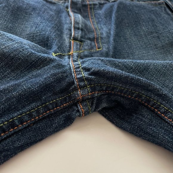 Of The Earth Jeans Wide Leg Denim Boho Organic Cotton Utility Pants Womens Sz 36 - Picture 7 of 16